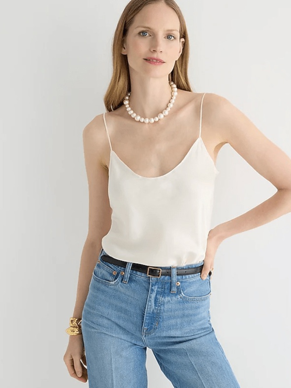 J Crew Washable silk charmeuse camisole top